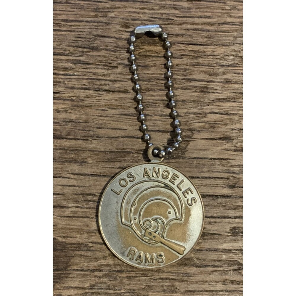 Vintage Los Angeles Brass Rams Team NFL Key Ring Keychain Pendant